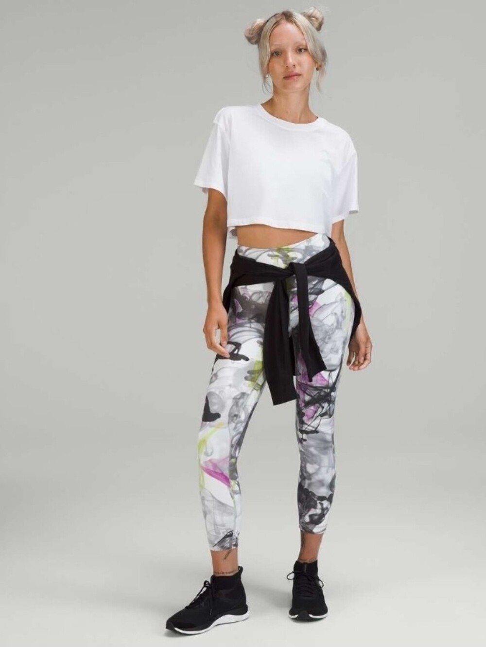Lululemon Throwback Print Align High-Rise Pant 25/Unicorn Throwback White Multi